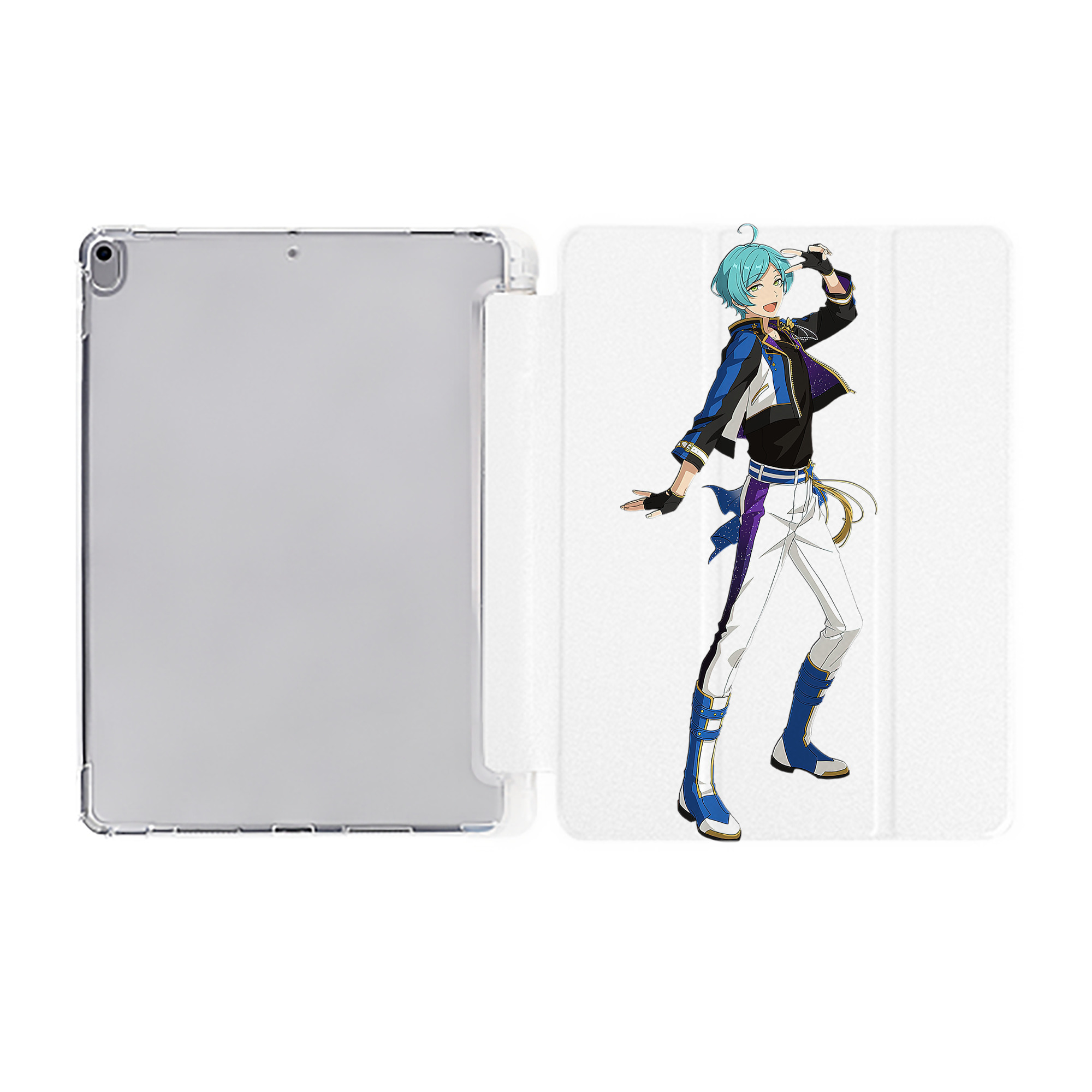 （画像用） あんさんぶるスターズ! Ensemble Stars IPad ケース ペン収納付き 三つ折りスタンド PUレザー×シリコン 対応機種9.5/10.5/10.9インチ